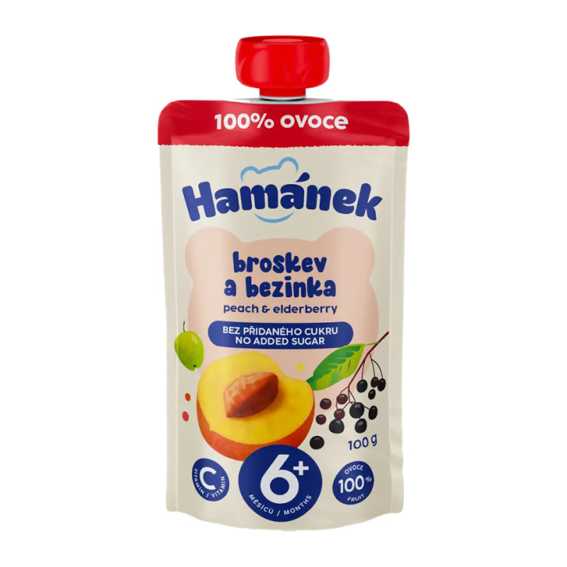 HAMÁNEK Broskev s bezinkou 6m+ 100 g