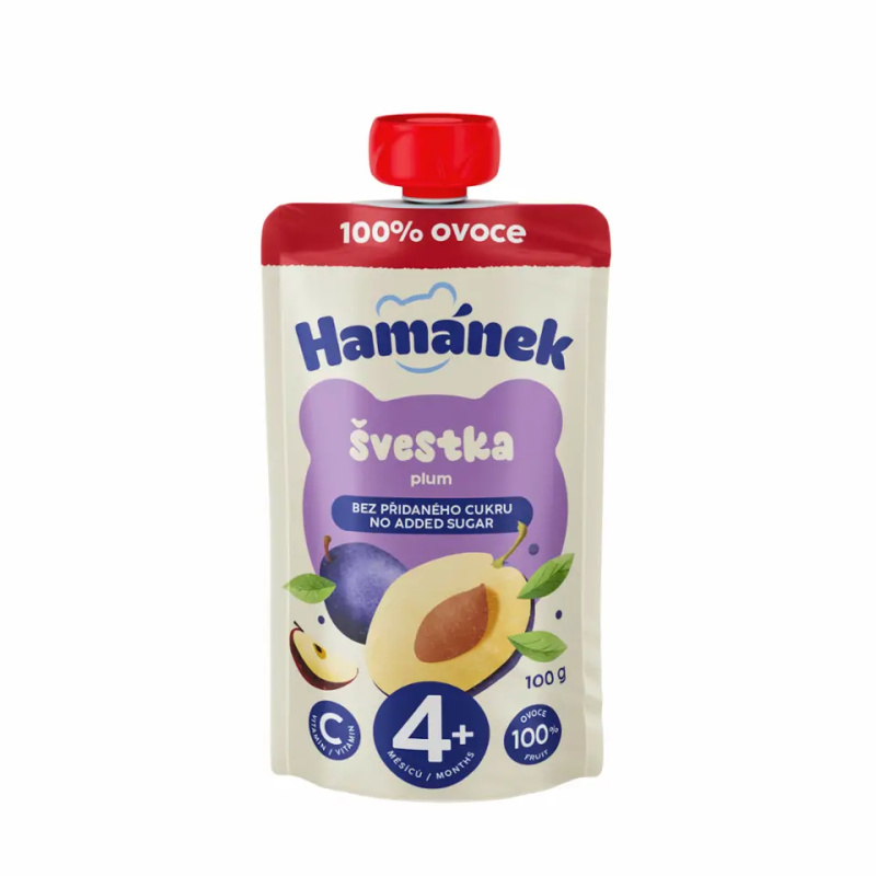 Hamánek Ovocná kapsička švestka a jablko