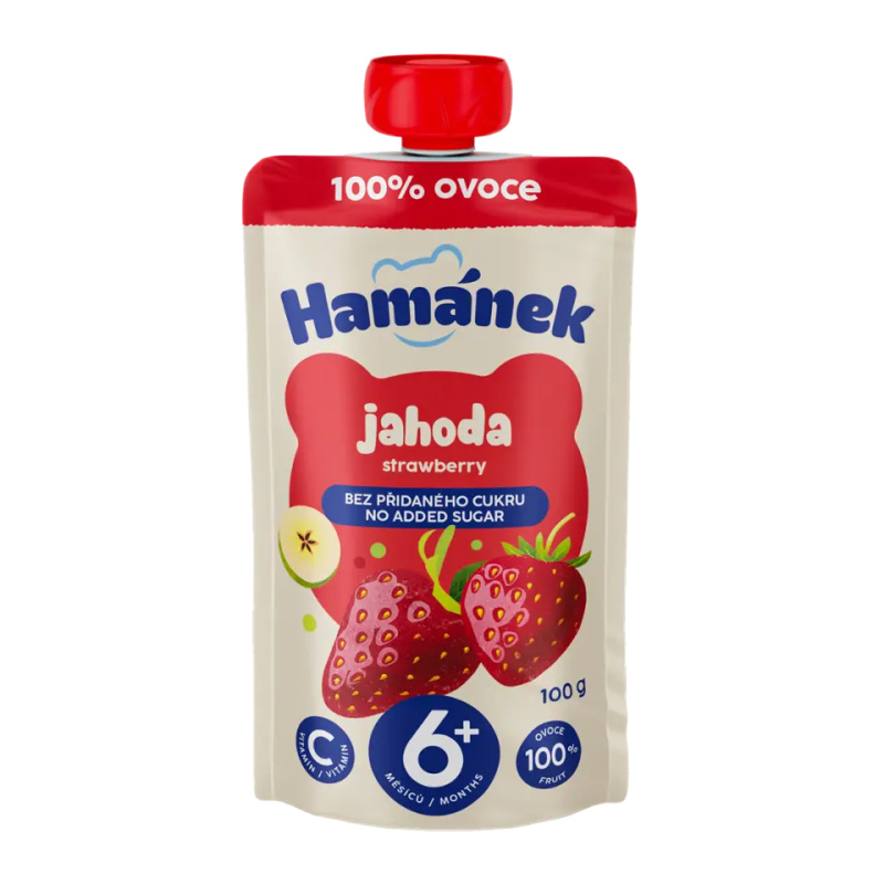 Hamánek Ovocná kapsička jahoda a jablko