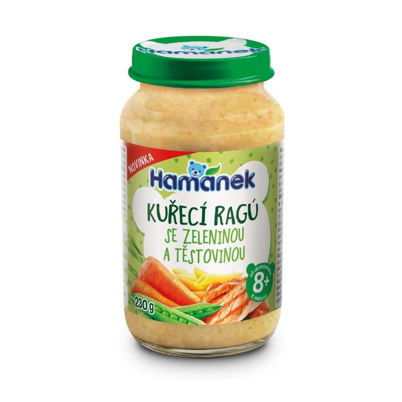 HAMÁNEK Kuřecí ragů se zeleninou a těstovinou 8m+ 230 g