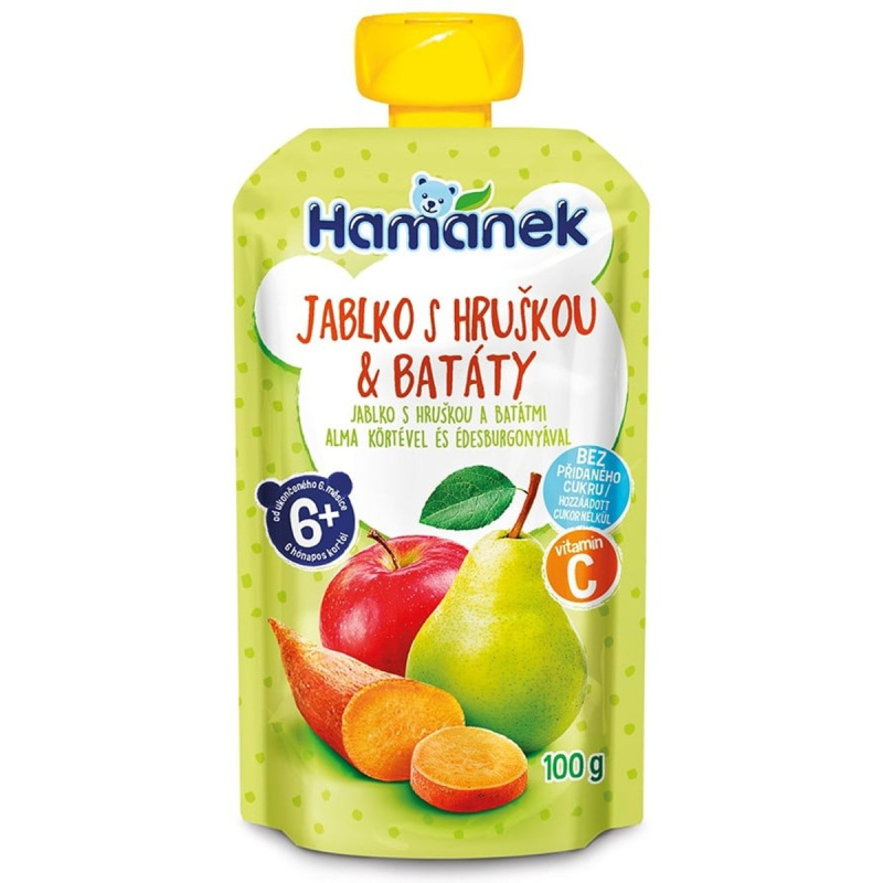 Hamánek Ovocná kapsička jablko, hruška a batáty