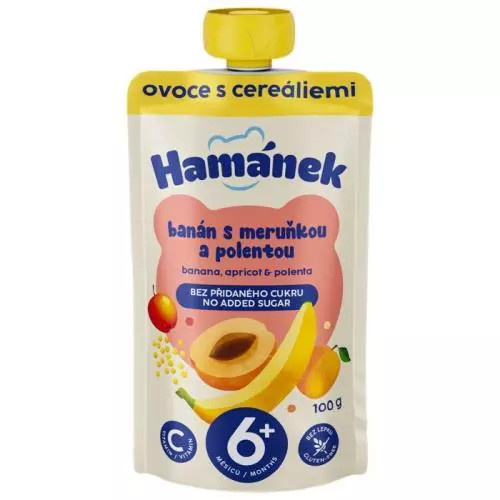 HAMÁNEK Jablko s banánem, meruňkou a polentou 6m+ 100 g
