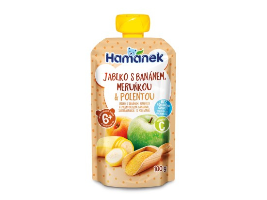 HAMÁNEK Jablko s banánem, meruňkou a polentou 6m+ 100 g