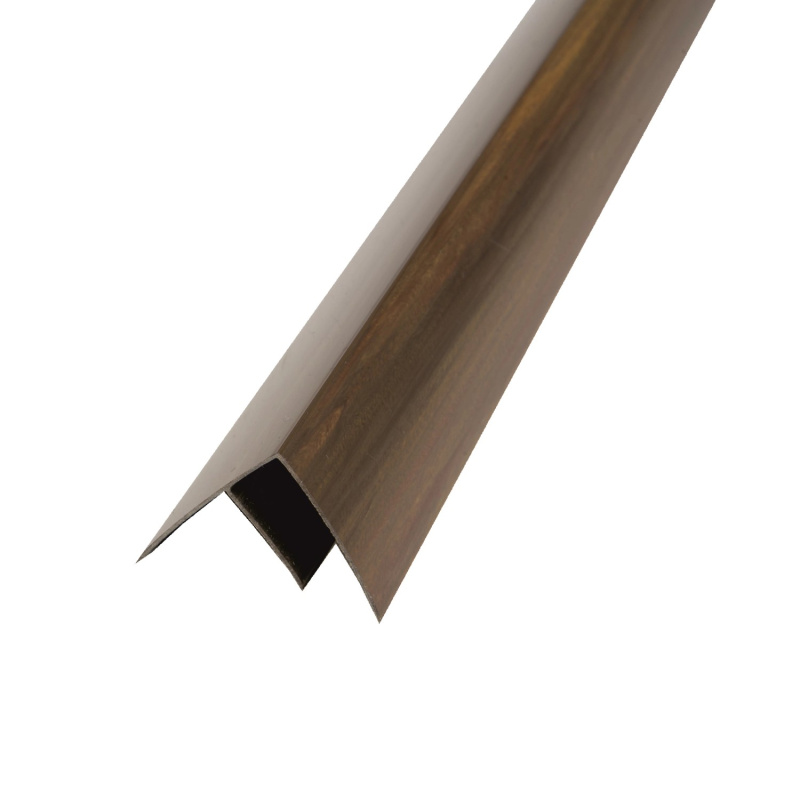 HOPA Hřebenový profil k plastovému obkladu, tm. dřevo, 35 x 30 mm