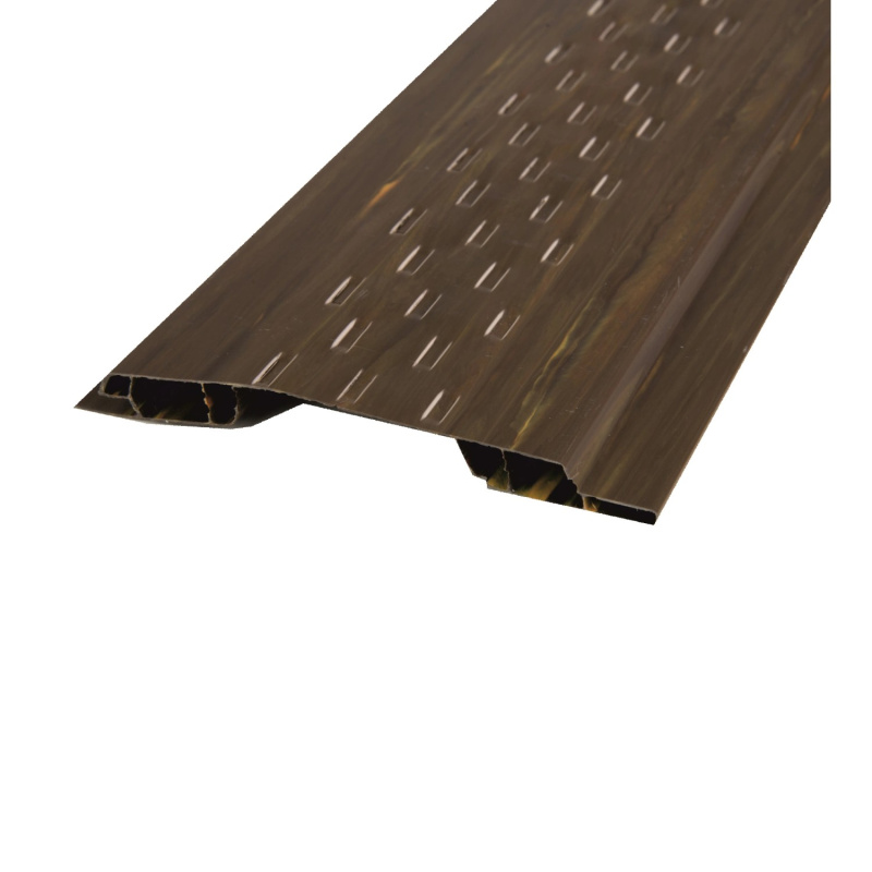 HOPA Ventilační profil k plastovému obkladu, tm. dřevo, 10 x 100 mm