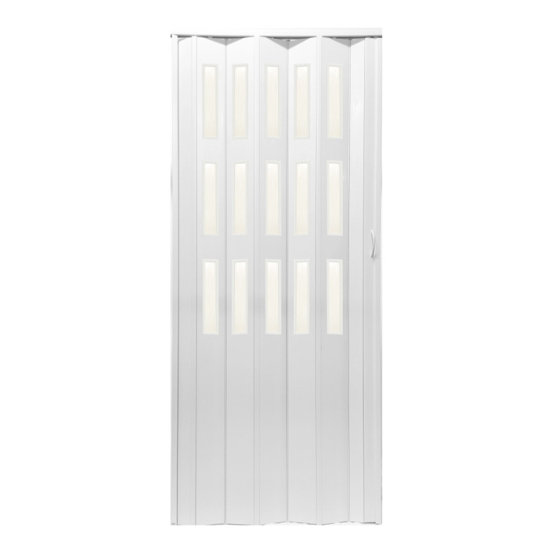 HOPA Plastové shrnovací dveře Dora prosklené bílé 74 x 200 cm
