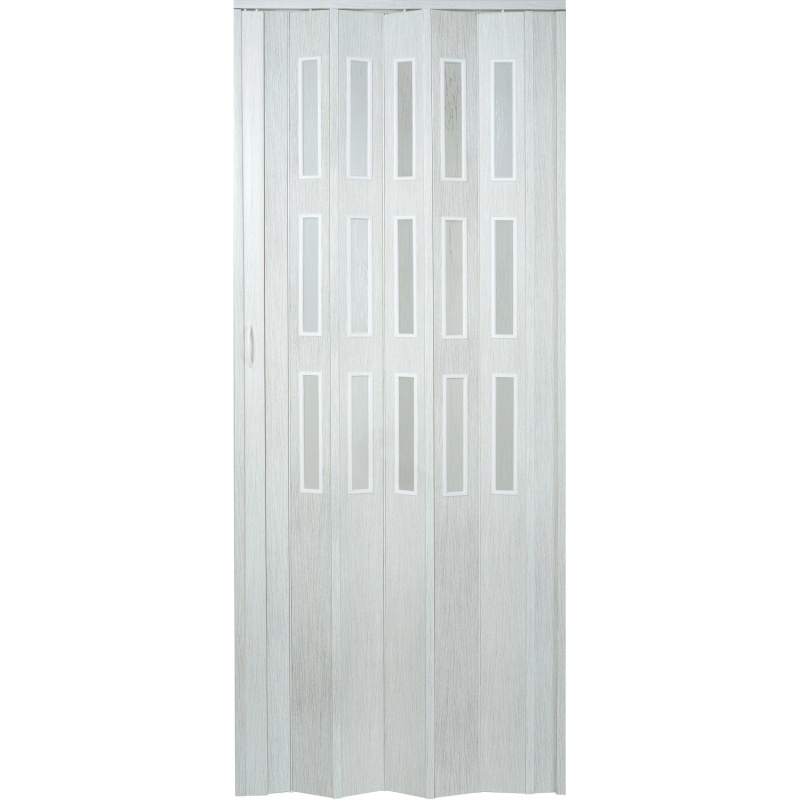 HOPA Plastové shrnovací dveře Matrix prosklené bříza 87 x 200 cm