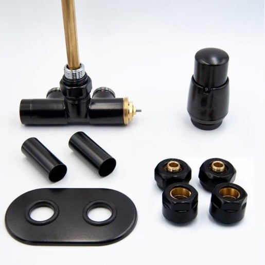 HOPA Single-Set ventil pro ústřední vytápění černá VENTILUNIKOSETLB