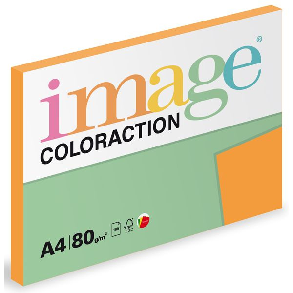 Image Coloraction - barevný papír - sytá oranžová, 100 listů