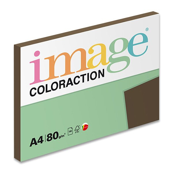 Barevný papír Image Coloraction, 80 g, 100 listů hnědý
