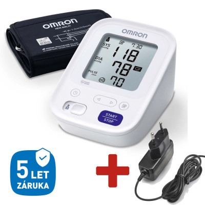 Omron M3 AC digitální tonometr + síťový zdroj
