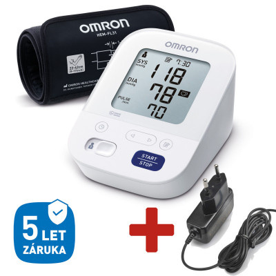 Tonometr OMRON M3 pažní+síť.zdroj