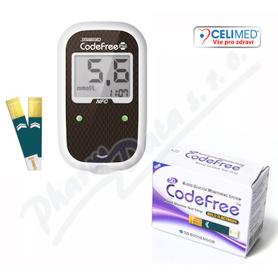CELIMED Glukometr SD-Codefree plus kompletní set