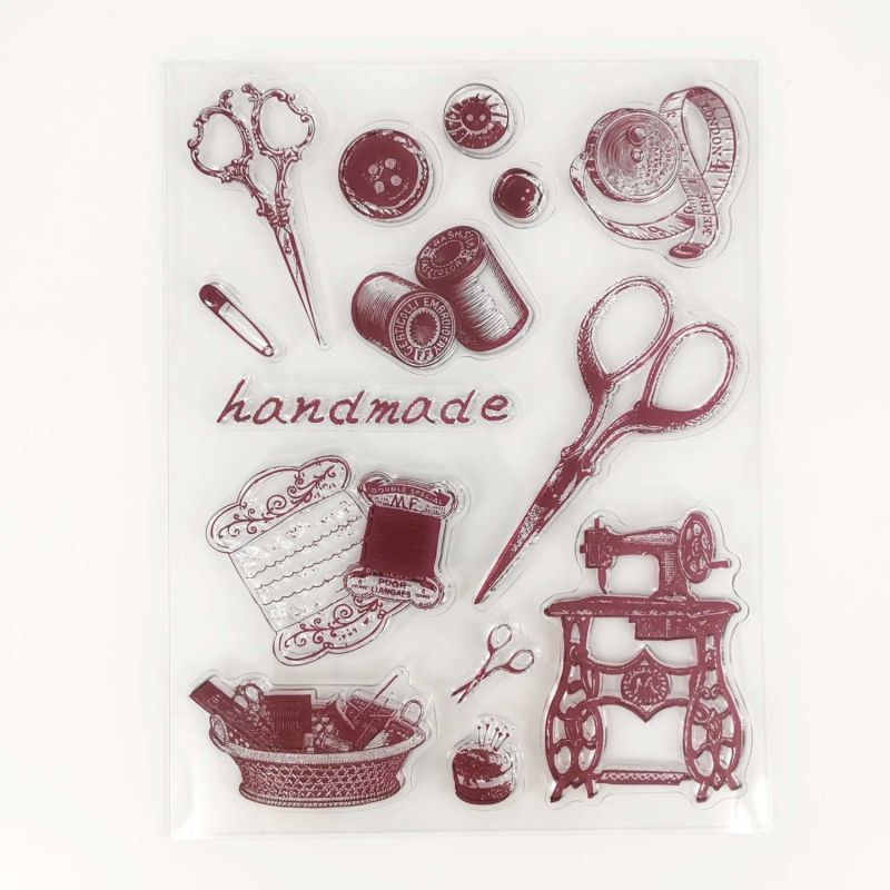 Krejčovství - silikonová gelová razítka (14ks)