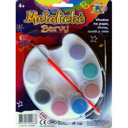 SMT Akrylové barvy metalické 6x, paleta