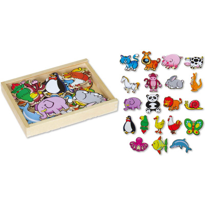 Dřevěné magnetky zvířátka