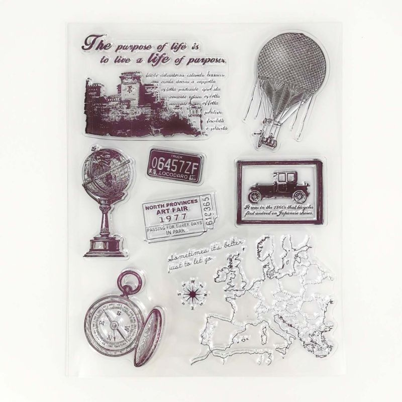 SMT Creatoys Cestování po Evropě silikonová gelová razítka