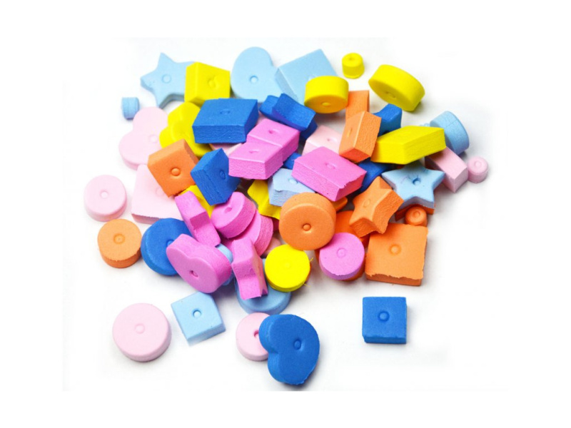 Výřezy z pěnovky - Korálky mix (66ks)