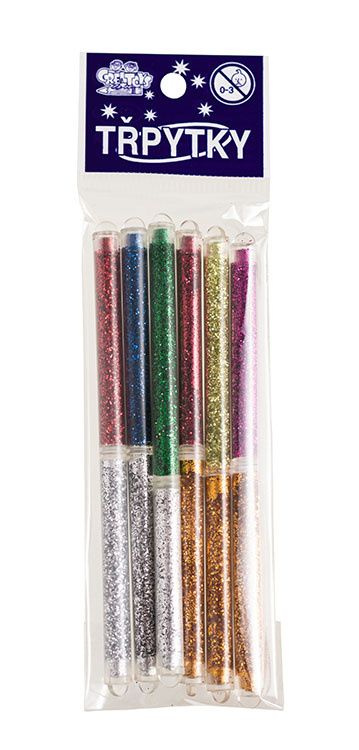 Třpytky - 6 barev + zlatá a stříbrná ( 6 x 1,8 g )