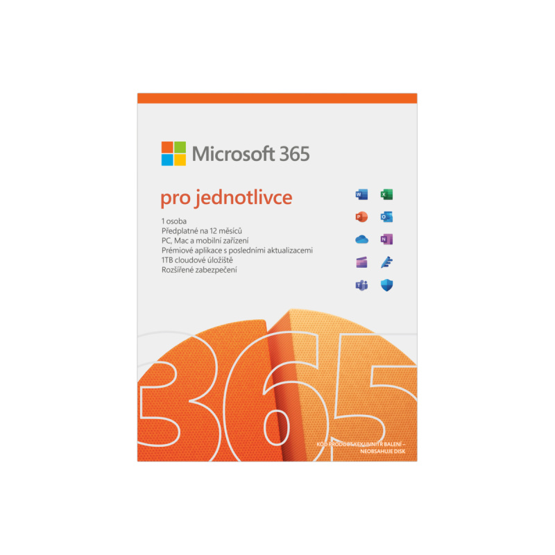Microsoft 365 pro jednotlivce 1 rok elektronická licence EU QQ2-00012 nová licence