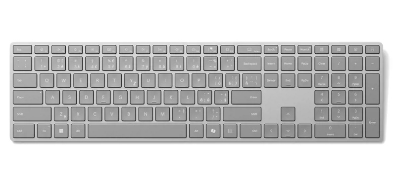 Microsoft Surface Keyboard (2. edice) commercial/Bezdrátové Bluetooth/CZ/SK/Šedá