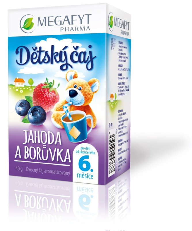 MEGAFYT Dětský čaj jahoda a borůvka 20 x 2 g