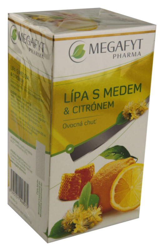 MEGAFYT Ovocný čaj s lípou, příchutí medu a citrónu 20 x 2 g