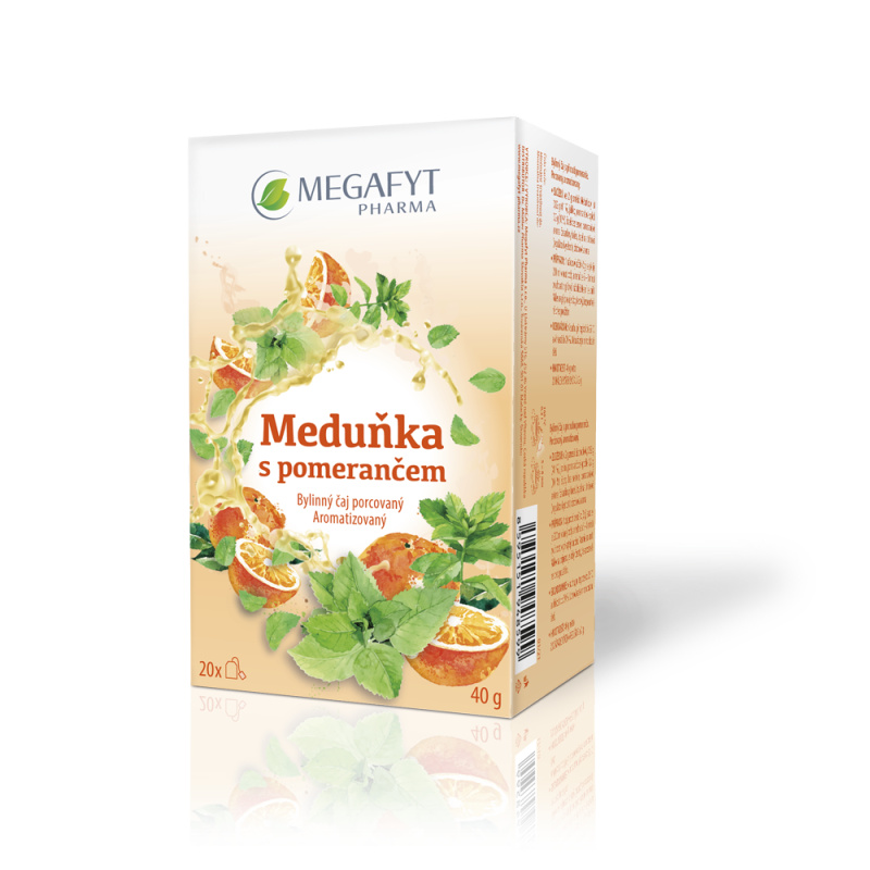 Megafyt Meduňka s pomerančem ovocný čaj porcovaný 20x2 g