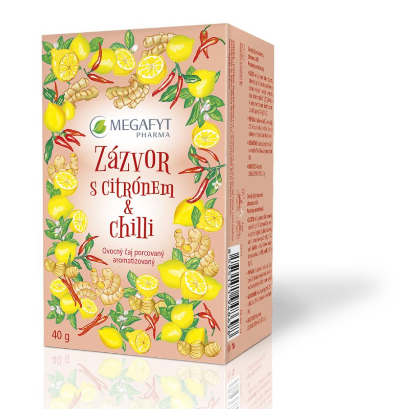 MEGAFYT Ovocný čaj se zázvorem, citrónem a chilli 20 x 2 g