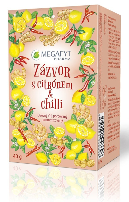 MEGAFYT Ovocný čaj se zázvorem, citrónem a chilli 20 x 2 g