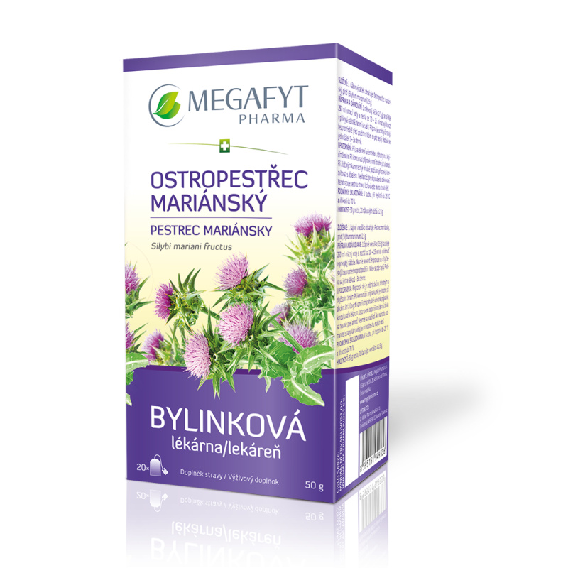 Ostropestřec mariánský bylinný čaj 20x2,5g nálevové sáčky