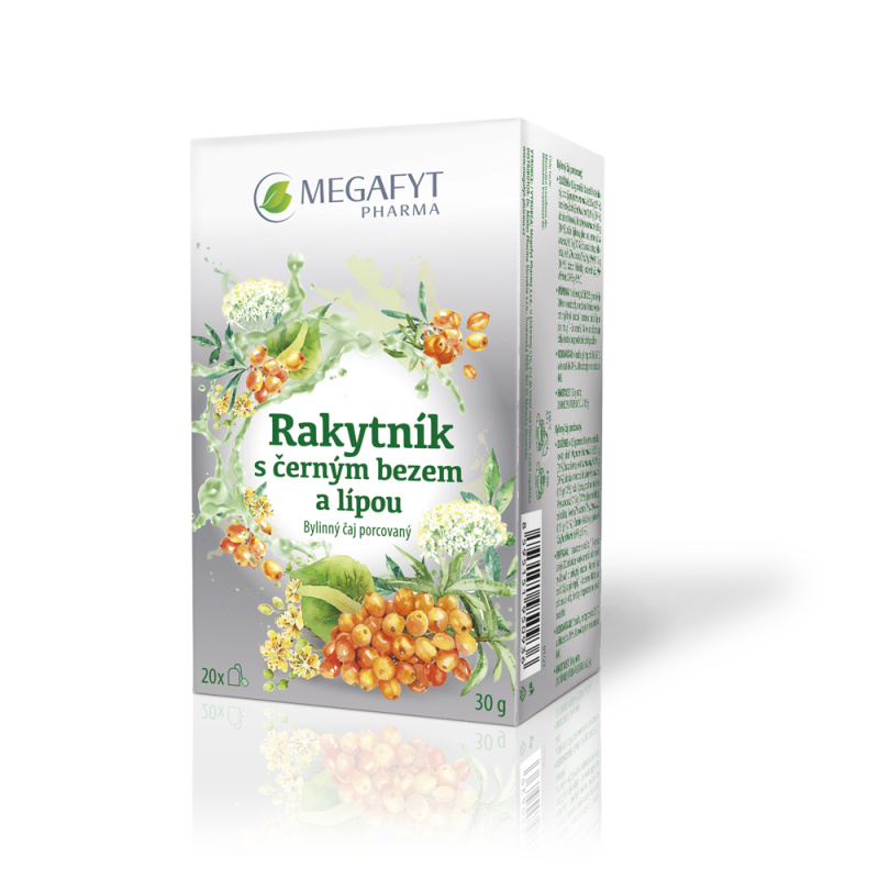 Megafyt Rakytník s černým bezem a lípou porcovaný čaj 20x1,5 g
