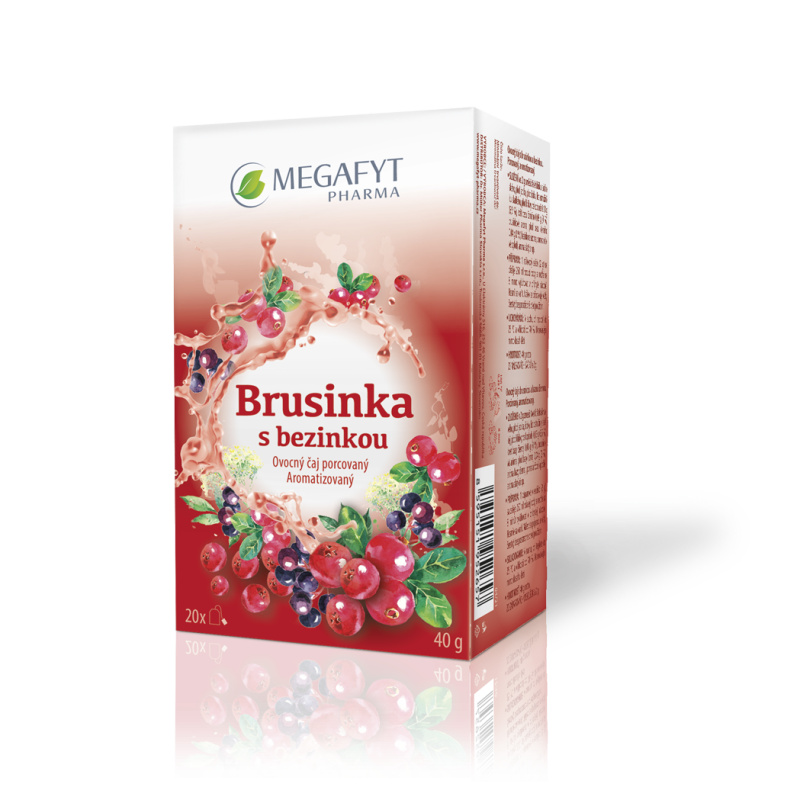 Megafyt Brusinka s bezinkou porcovaný čaj 20x2 g