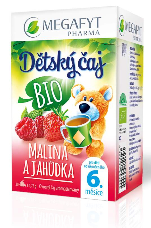 Megafyt BIO Dětský čaj malina a jahůdka 20x1,75 g