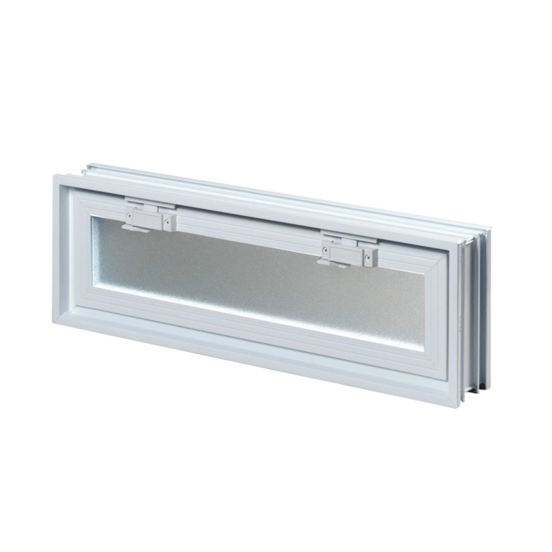 Okno větrací plastové, bílé, 57 x 19 x 8 cm