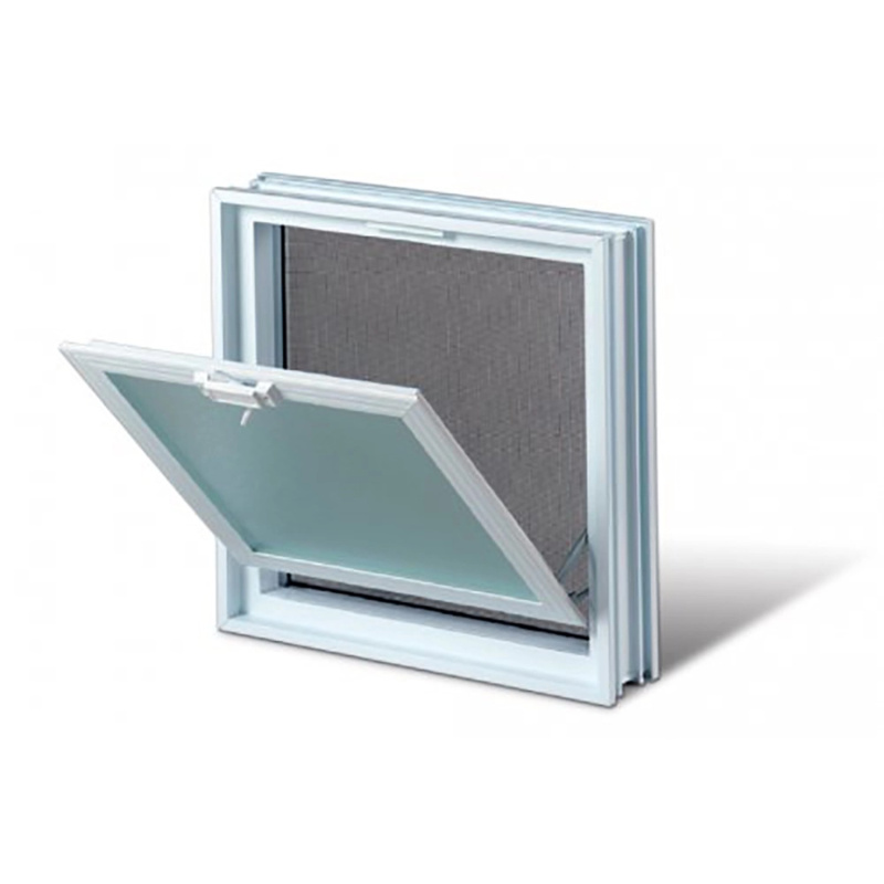 Okno větrací plastové, bílé, 38 x 38 x 8 cm