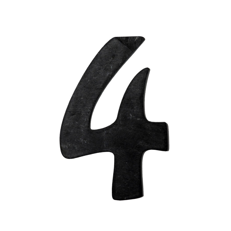 Číslice břidlicová 4, 12 cm x 8,5 cm