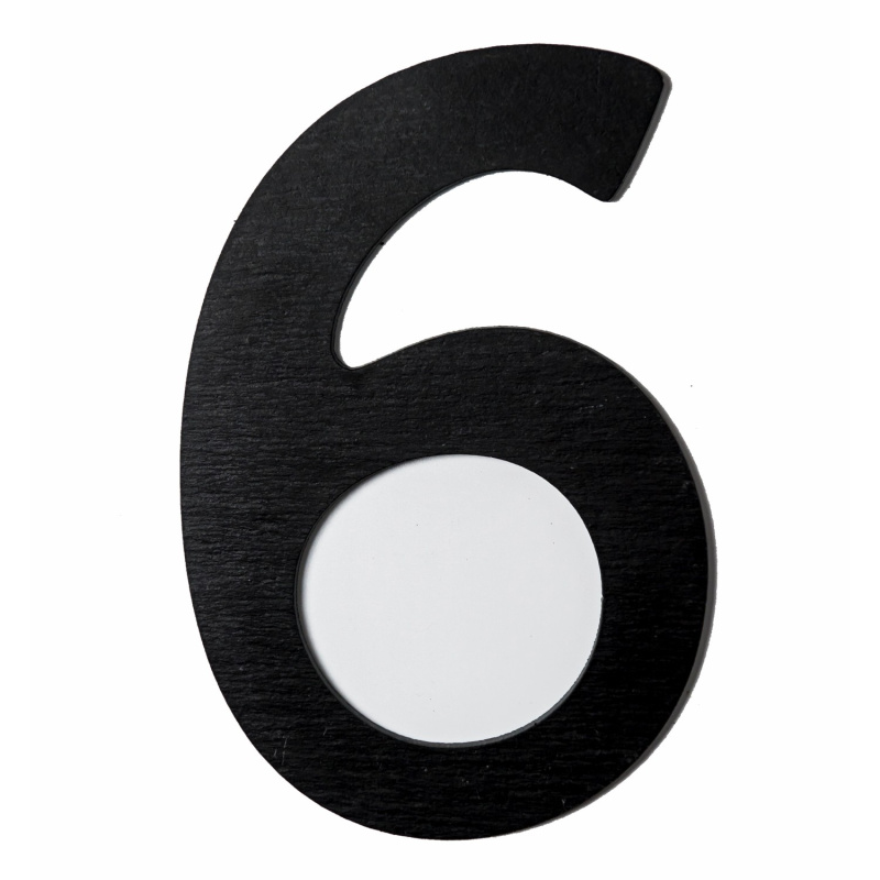 Číslice břidlicová 6, 12 cm x 8,5 cm