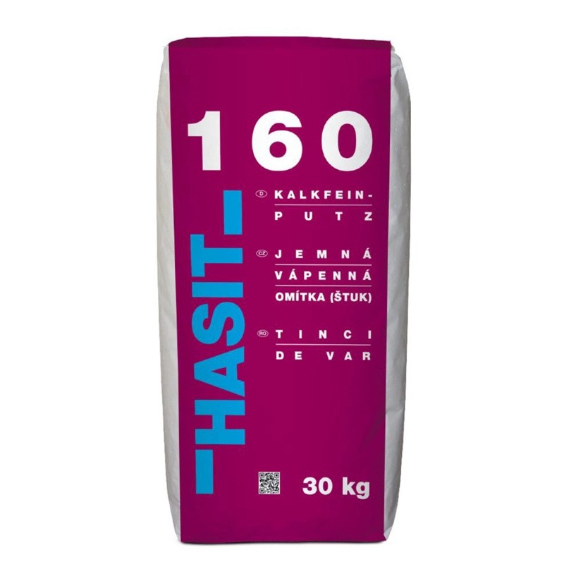 HASIT 160 Jemná vápenná omítka (štuk), zrnitost 0-0,5 mm, 30 kg