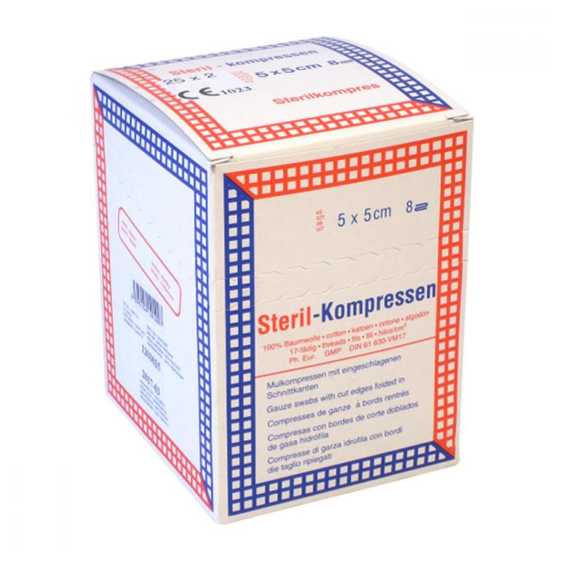 STERIWUND Kompres gáza sterilní 5 x 5cm 25x2 kusů