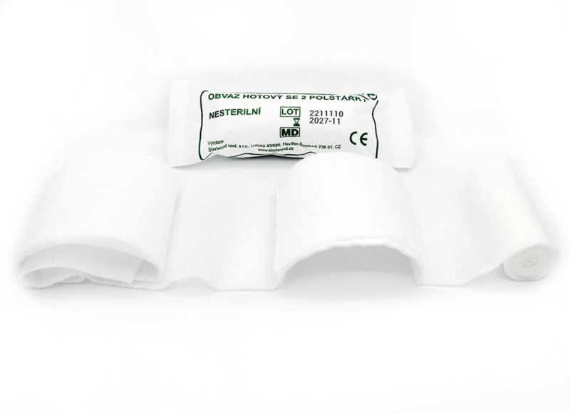 STERIWUND Obvaz hotový s 2 polštářky nesterilní č.3