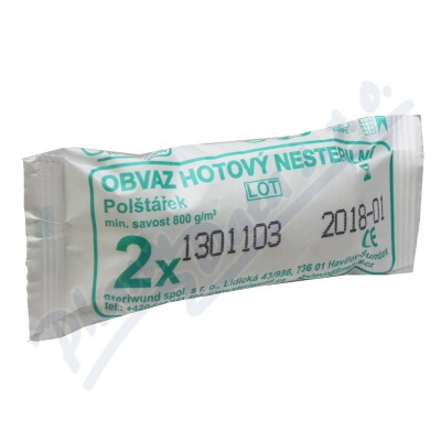 STERIWUND Obvaz hotový s 2 polštářky nesterilní č.3