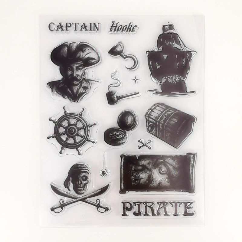 Piráti - silikonová gelová razítka (15ks)