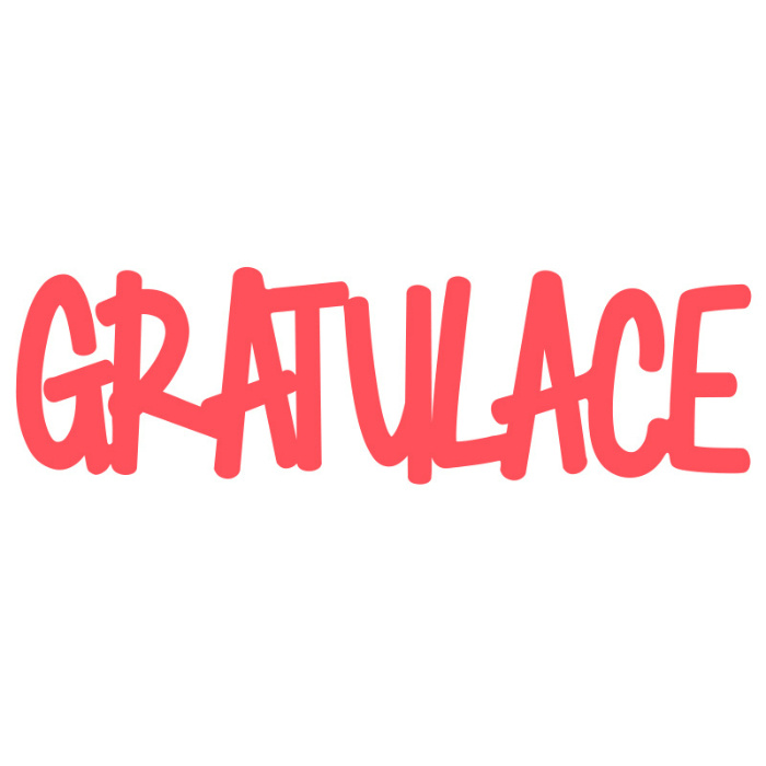 Gratulace č.1 - vyřezávací kovová šablona (1ks)