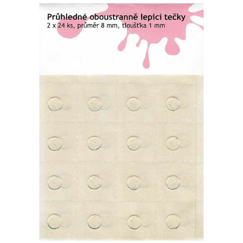 Davona Gelové tečky Davona, 8 mm, čiré, 48 ks