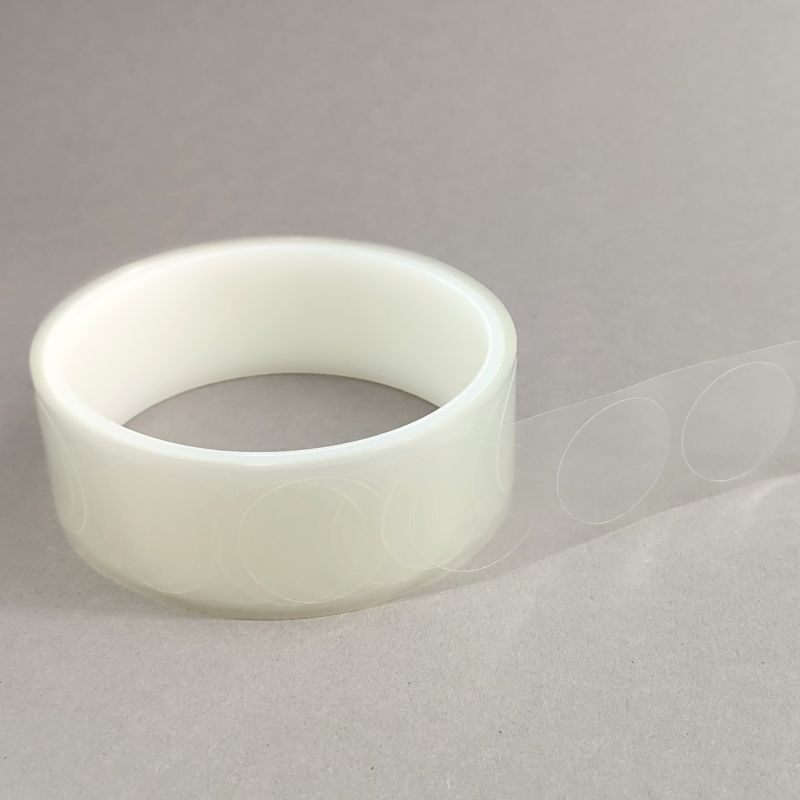 Průhledná samolepicí kolečka 2,5cm (200ks)