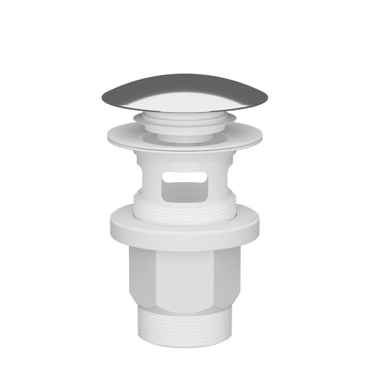 Umyvadlová výpusť 5/4 Plast Brno click/clack chrom plast EUVCP01