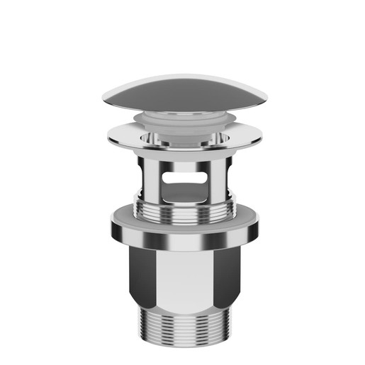 Umyvadlová výpusť 5/4 Plast Brno click/clack nerez plast EUVCP02
