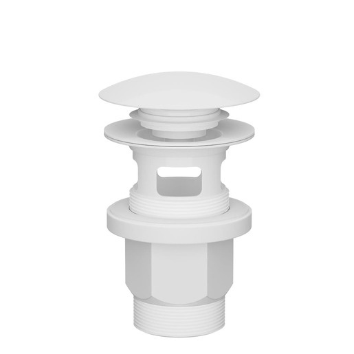 Umyvadlová výpusť 5/4 Plast Brno click/clack bílá plast EUVCP03