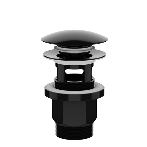 Umyvadlová výpusť 5/4 Plast Brno click/clack černá plast EUVCP04